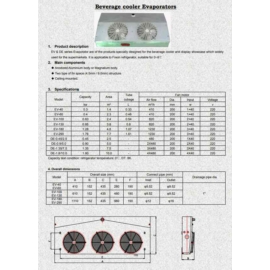 EV130 elpárologtató +fűtőbetét 0*C, DT: 8 K 0,85kW